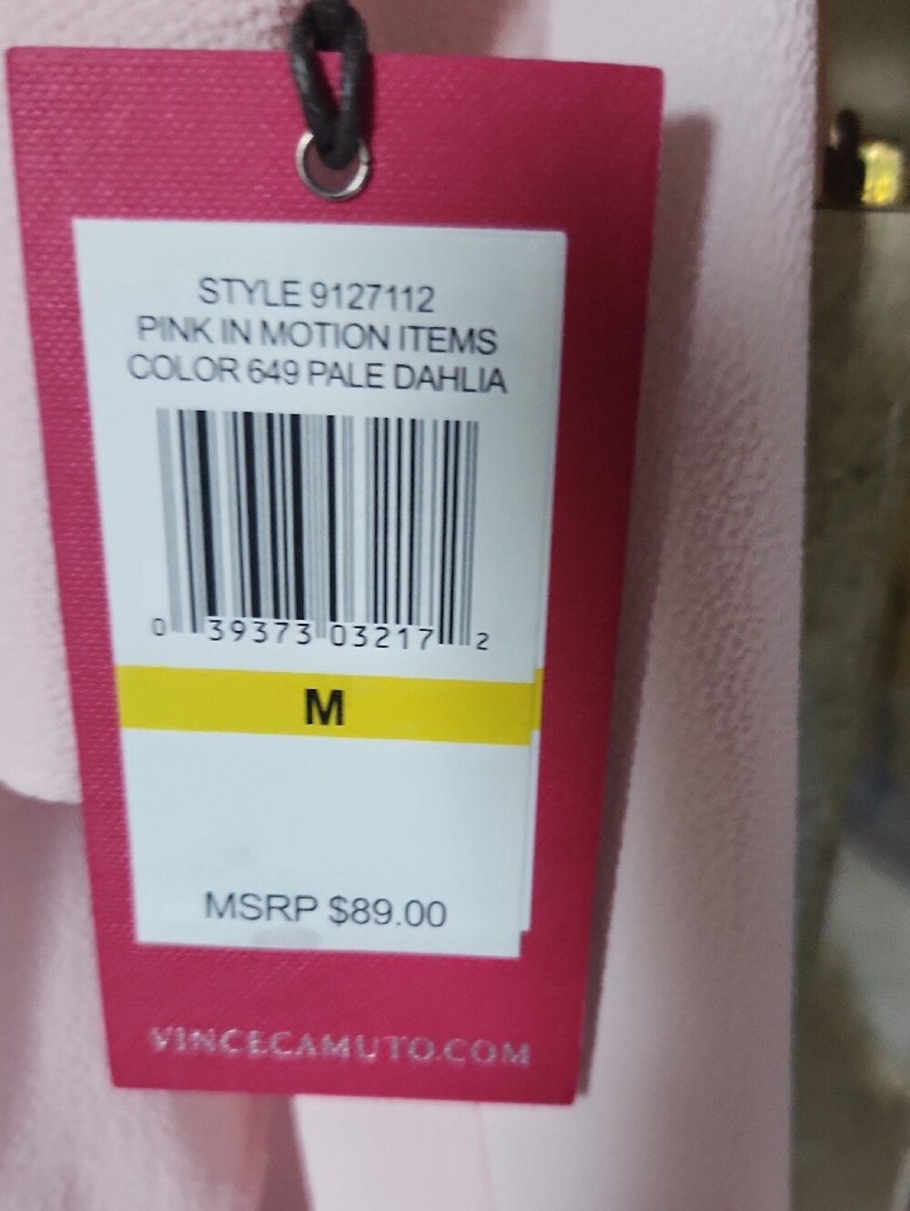 NWT- Vince Camuto Pale Pink Sleeveless Asymmetrical Layered Tunic Top. - Picture 4 of 6